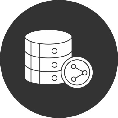 veritabanı sunucu simgesi, vektör illüstrasyonu. sunucu veritabanı simgesi