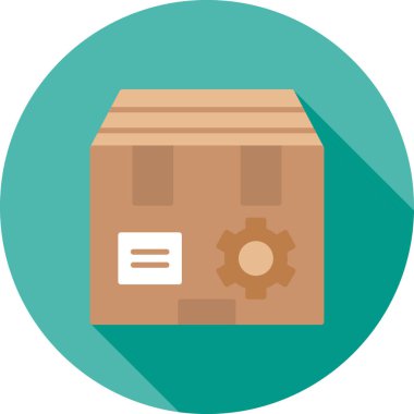 kutu teslim lojistik simgesi - taslak biçimi