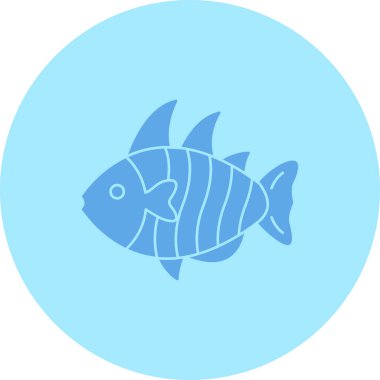 Bir balık simgesinin vektör çizimi