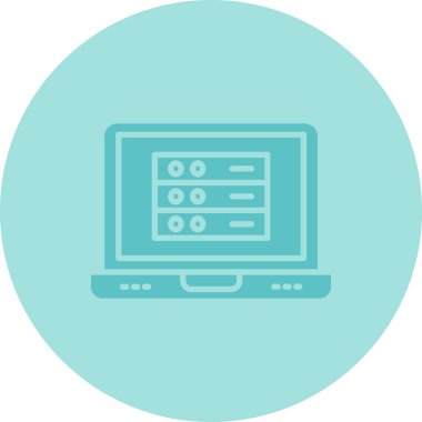 Dizüstü bilgisayar simgesi vektör çizimi