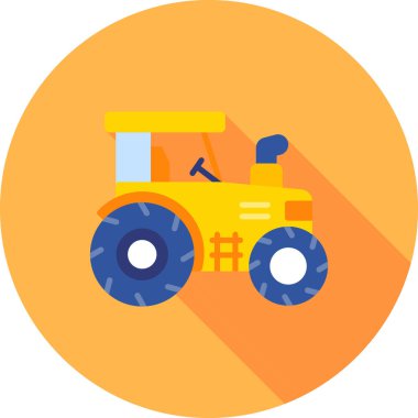 Çiftlik traktörü vektör simgesi