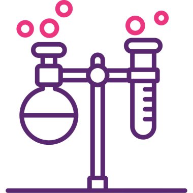 Test tübü simgesinin vektör illüstrasyonu