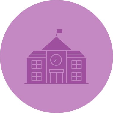 Vektör çizim okul binası simgesi