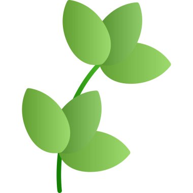 bitki ikonu. Web için bitki vektörü simgesinin düz çizimi