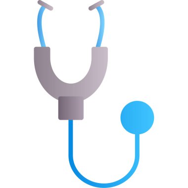 Steteskop ikonu. Düz tasarım. vektör 10.