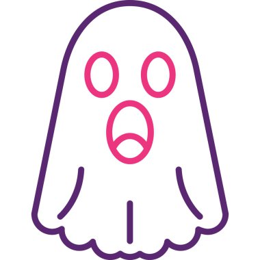 Hayalet. Web simgesi basit illüstrasyon