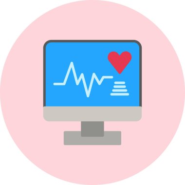 Kalp monitörü vektör illüstrasyonu