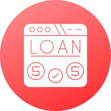 Kredi simgesi soyut olarak izole edildi