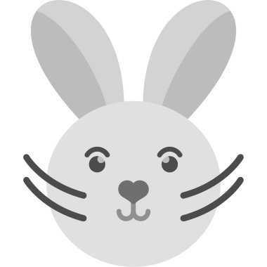 Dolu taslak biçiminde tavşan paskalya tavşanı simgesi