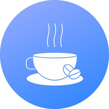 kahve fincanı simgesi, vektör illüstrasyonu