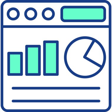 Analizler. Web simgesi basit illüstrasyon