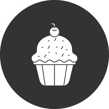 Kek. Web simgesi basit illüstrasyon