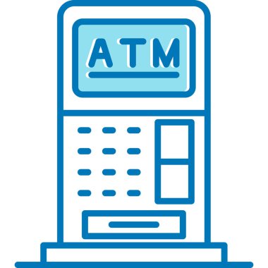 ATM simge vektör çizimi tasarımı