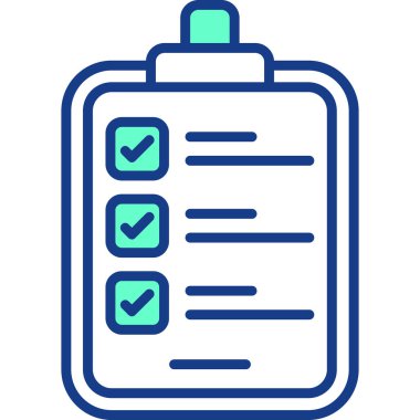 Kontrol listesi simgesi vektör illüstrasyonu