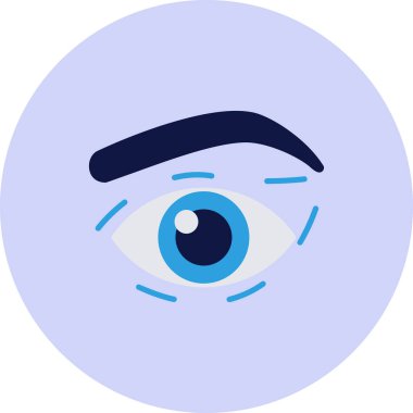 Vizyon ikonlu insan gözü. düz dizayn.