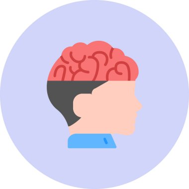 Beyin web simge vektör çizim