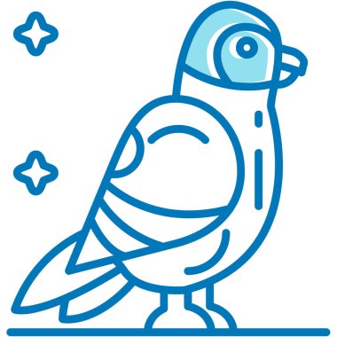 kuş simgesi vektör illüstrasyonu