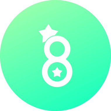 8 Numaralı bir simgenin vektör illüstrasyonu