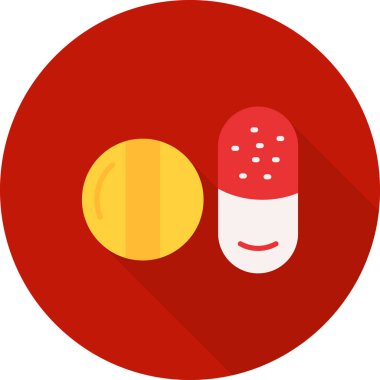 Düz biçimli kapsül ilaç ikonu