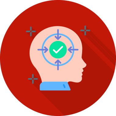 Beyin simgesi, vektör illüstrasyonu