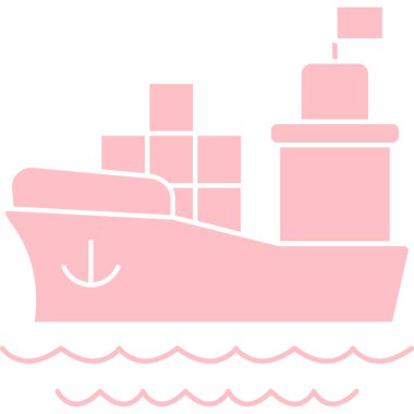 Gemi. Web simgesi basit illüstrasyon