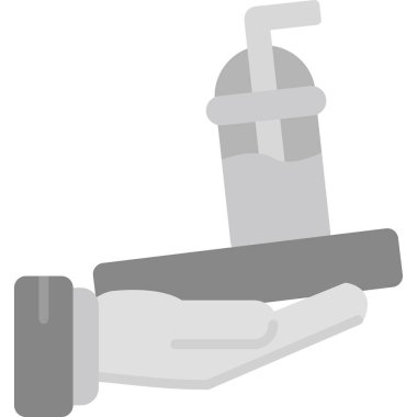 El ele tutuşan su musluğu, illüstrasyon, beyaz arkaplan üzerinde vektör.