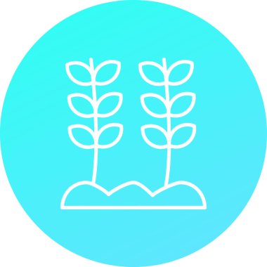 vektör buğday düz simgesi