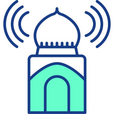 Ramadan İslami Cami simgesi - taslak biçimi