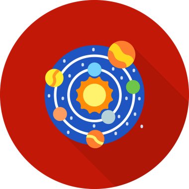 uzay simgesi. düz resimleme