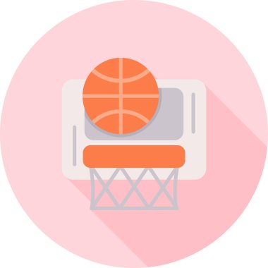 Basketbol ikonu vektör illüstrasyonu