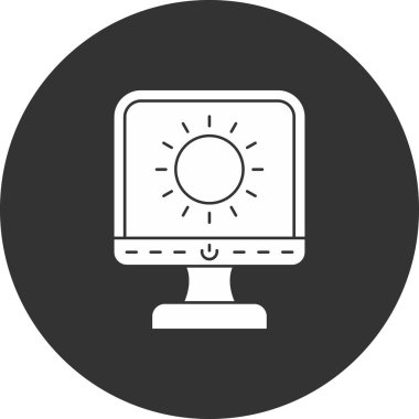 Bilgisayar simgesi vektörü. İnce çizgi işareti. izole edilmiş sınır sembolü çizimi