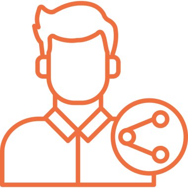 avatar erkek simgesi ana hatlar biçiminde