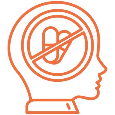 Beyin. Web simgesi basit illüstrasyon