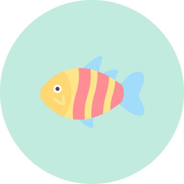 balık simgesi vektör illüstrasyonu