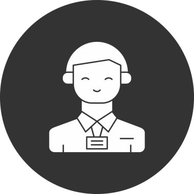 Avatar man simgesi, vektör illüstrasyonu