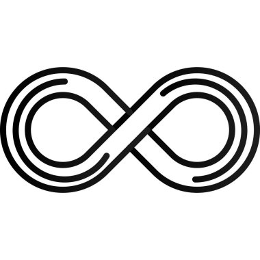 Sonsuzluk sembolü simgesi simgesi. vektör illüstrasyonu.