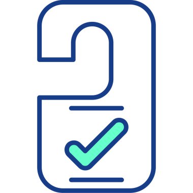 Mavi bir işaretin vektör çizimi