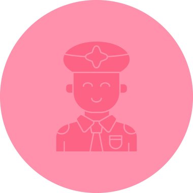 Bir polis şapkası simgesinin vektör illüstrasyonu