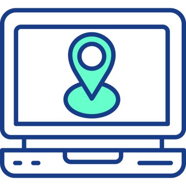 konum simgesi vektör illüstrasyonu