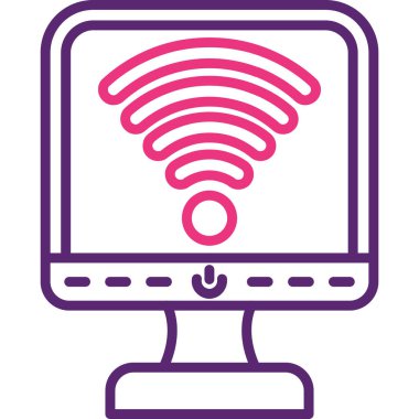 Kablosuz. Web simgesi basit illüstrasyon