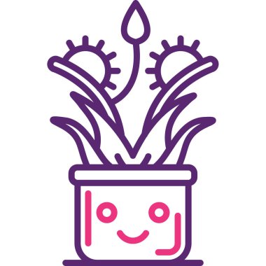 Çiçek. Web simgesi basit illüstrasyon