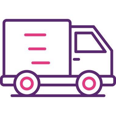 Kamyon. Web simgesi basit illüstrasyon