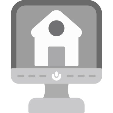 Ev. Web simgesi basit illüstrasyon