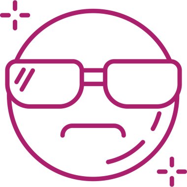 Üzgün surat. Basit tasarım