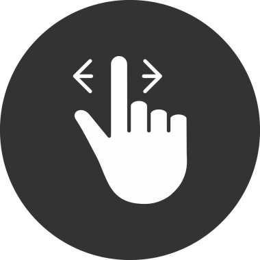 İmleç vektör simgesi. biçim iki renkli düz simge sembolü, gri ve siyah renkler, gri arkaplan.