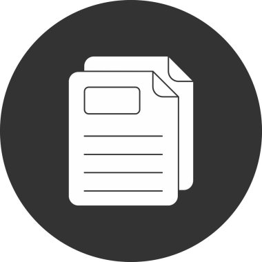 Belge simgesinin vektör illüstrasyonu