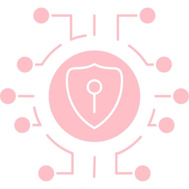 güvenlik simgesi vektör illüstrasyonu