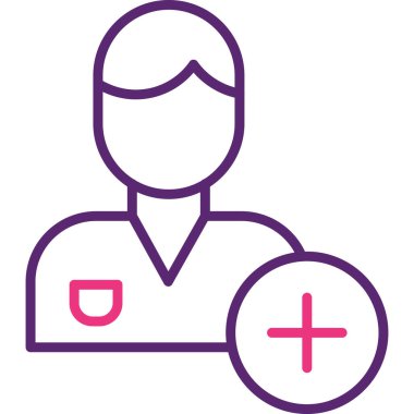 Doktor. Web simgesi basit illüstrasyon