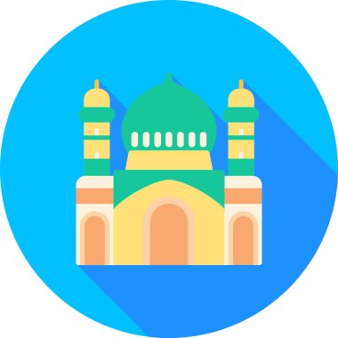 Cami inşa etme simgesi düz stil