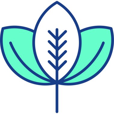 Yaprak. Web simgesi basit illüstrasyon